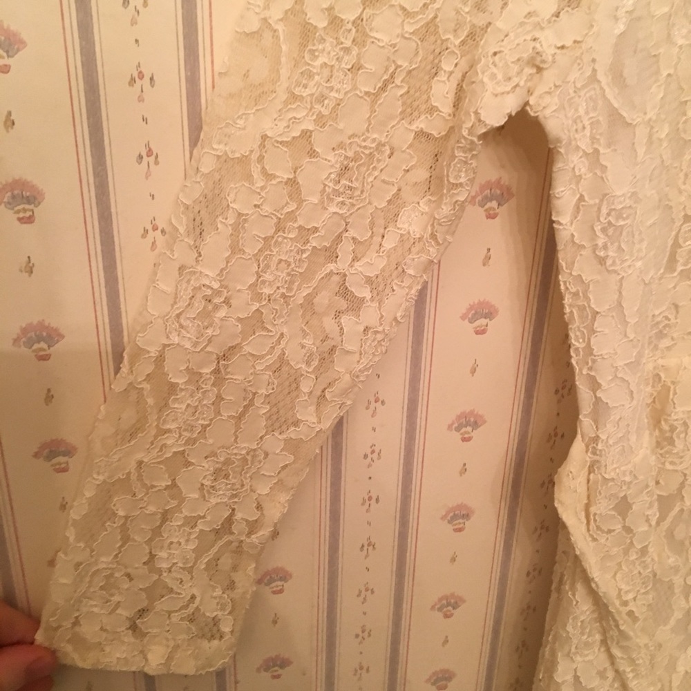 UO Pins & Needles Cream Lace Dress Cottagecore S - Picture 6 of 8